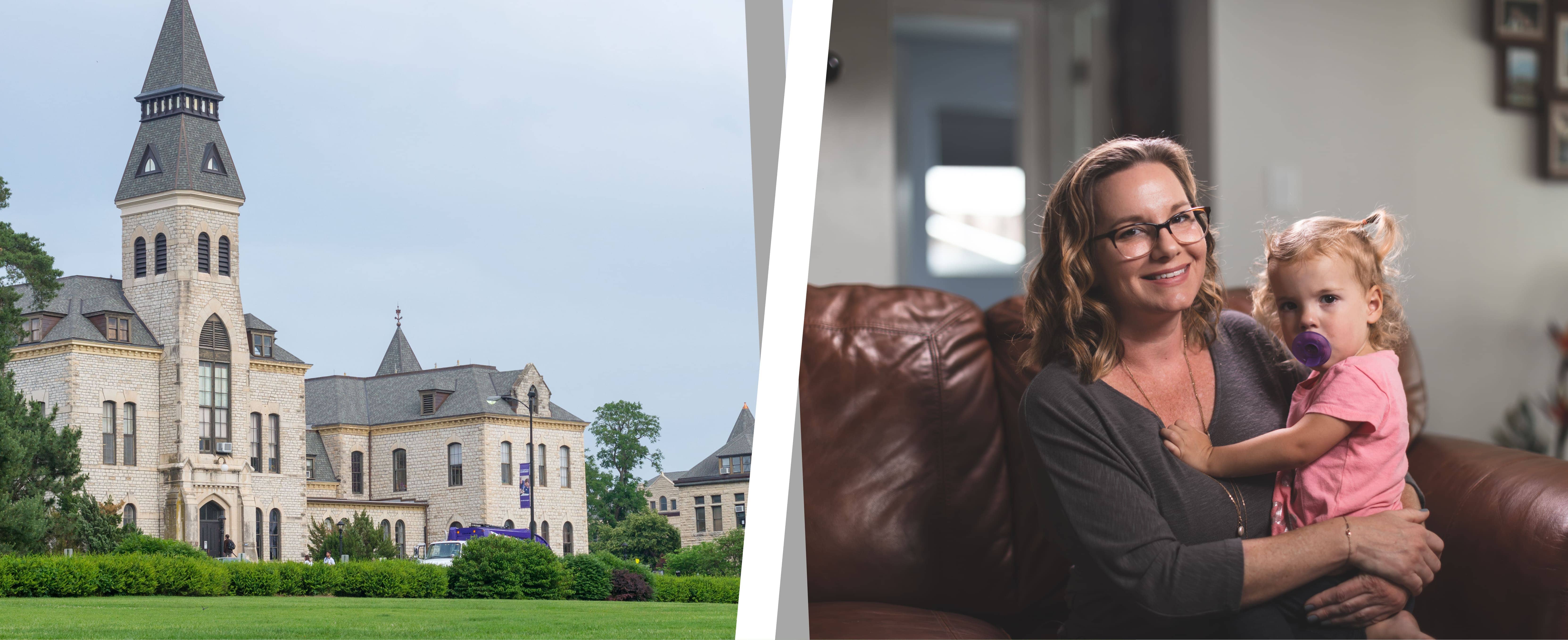 Women holding a child